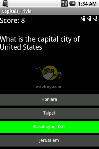 Capitals trivia software